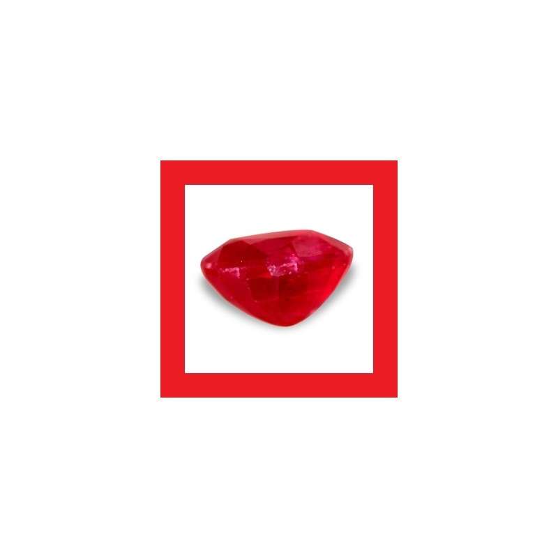 Ruby [Madagascar] - Faceted Oval Shape - 0.63cts