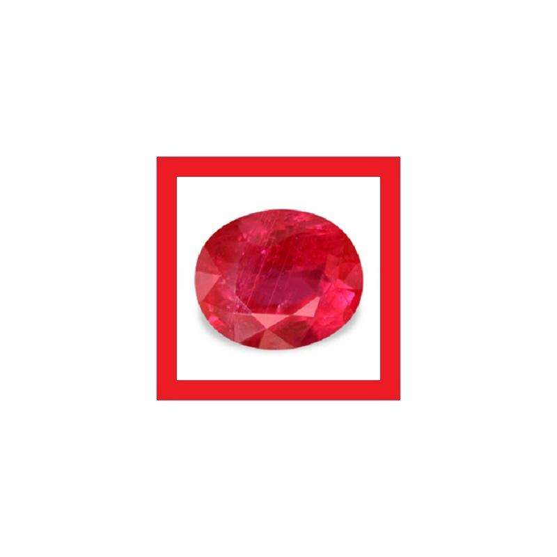 Ruby [Myanmar] - Faceted Oval Shape - 0.62cts