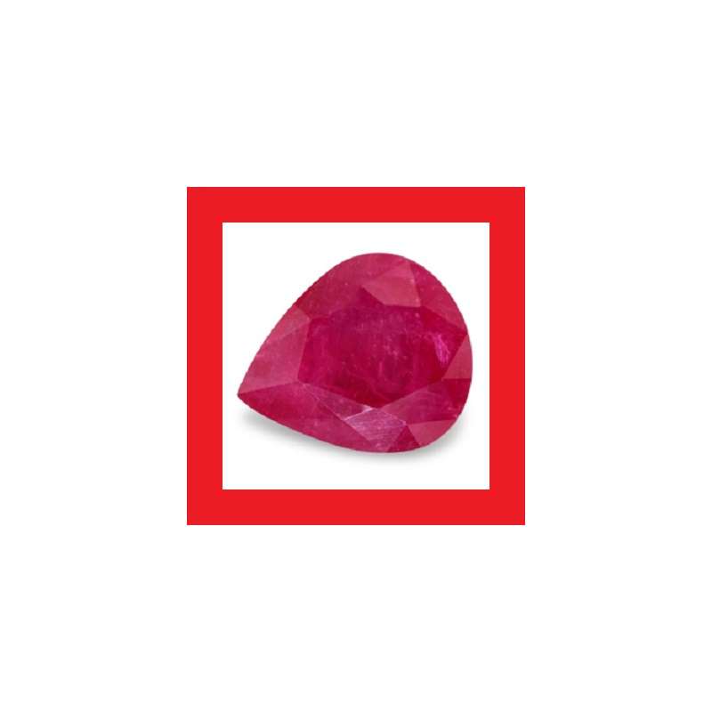 Ruby [Myanmar] - Faceted Pear Shape - 1.715cts