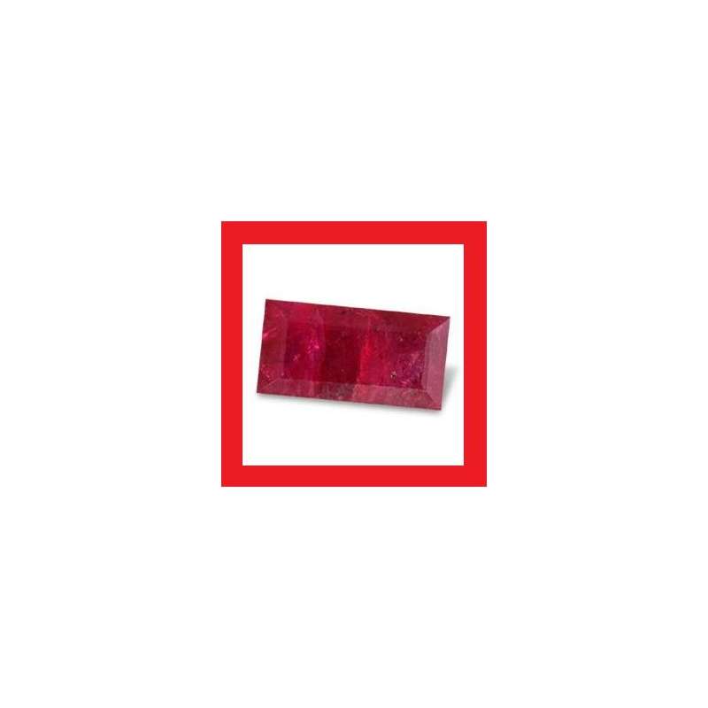Ruby [Madagascar] - Faceted Rectangle Shape - 0.51cts