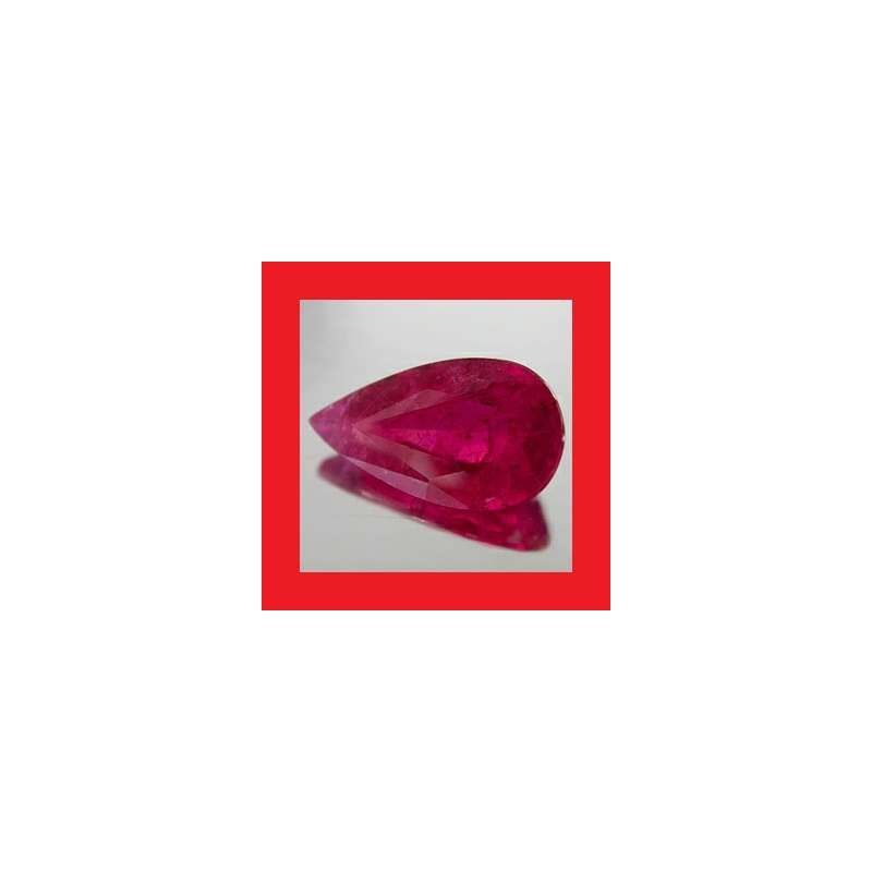 Ruby [Madagascar] - Faceted Pear Shape - 1.055cts