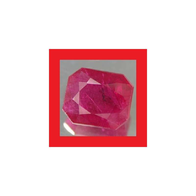 Ruby [Madagascar] - Faceted Rectangle Shape - 1.863cts