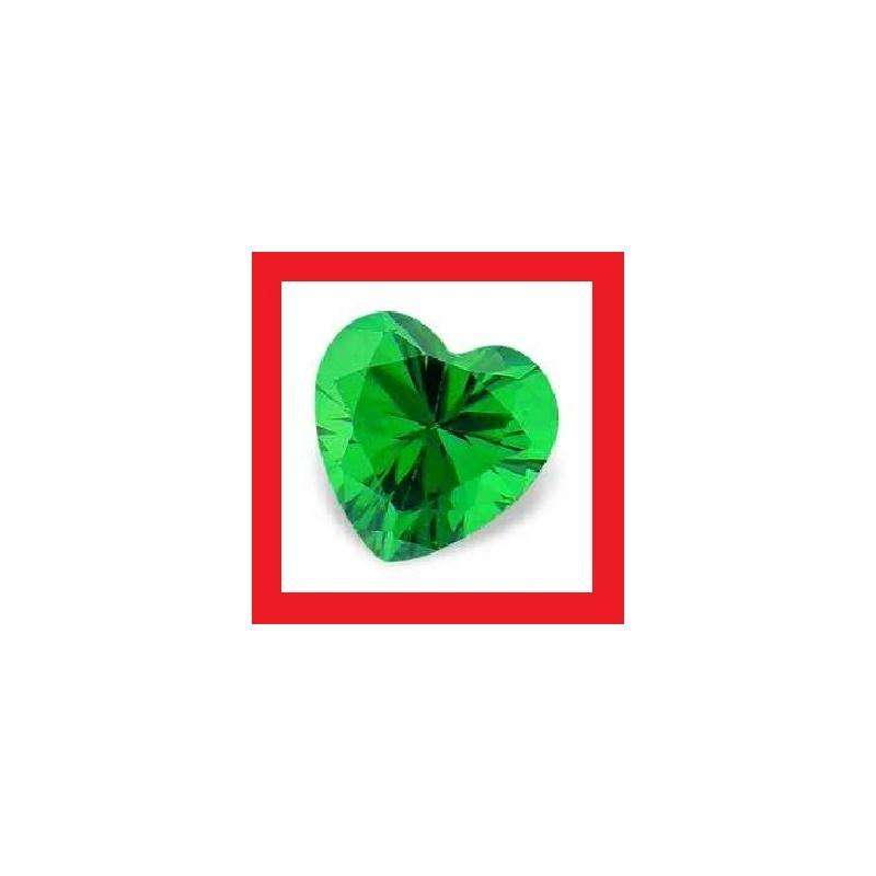 Emerald [Created] - Faceted Heart Shape - 3.33cts