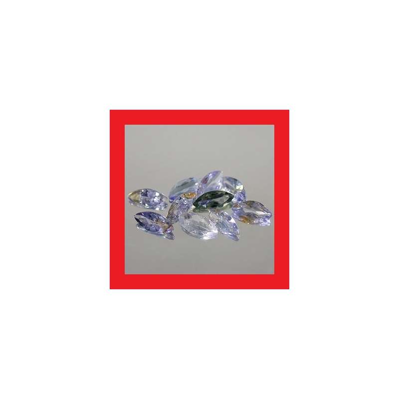 Tanzanite Parcel - 10 x Faceted Marquise Shape - 1.78cts