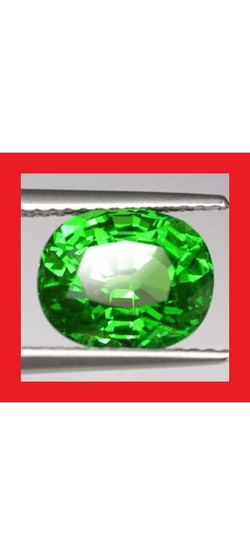 Tsavorite [Kenya] - Faceted Oval Shape - 3.89cts