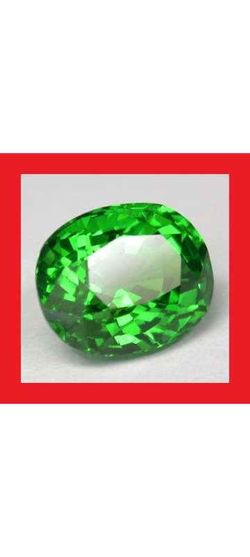 Tsavorite [Kenya] - Faceted Oval Shape - 3.89cts