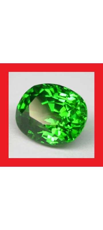 Tsavorite [Kenya] - Faceted Oval Shape - 3.89cts