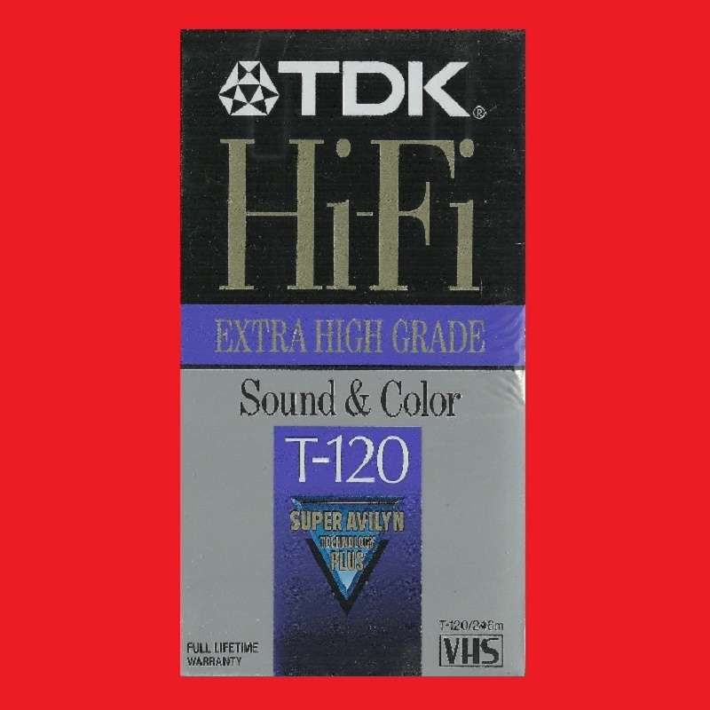 VHS Blank Tape TDK Extra High Grade T-120