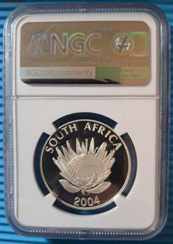 *** 2004 - SA SILVER R1 - DEMOCRACY - NGC PF69 ULTRA CAMEO ***