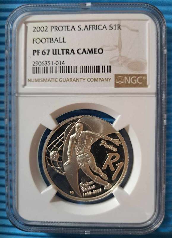 *** 2002 - SA SILVER R1 - FOOTBALL - NGC PF67 ULTRA CAMEO ***