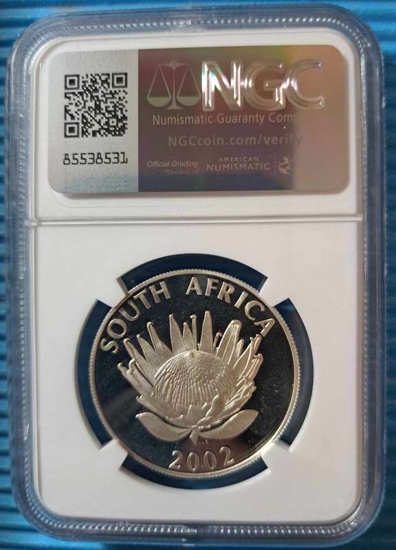*** 2002 - SA SILVER R1 - FOOTBALL - NGC PF67 ULTRA CAMEO ***