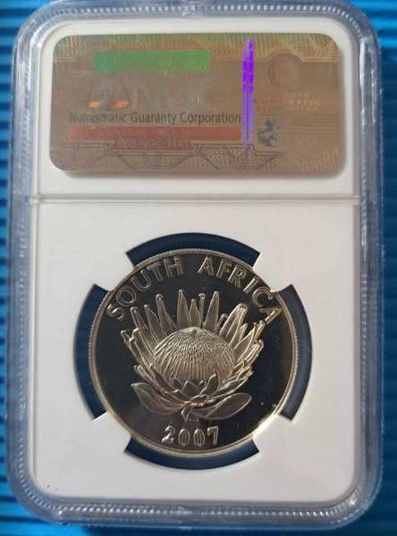 *** 2007 - SA SILVER R1 - FW DE KLERK - NGC MS66 ***