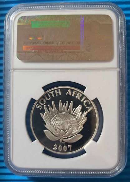 *** 2007 - SA SILVER R1 - NELSON MANDELA - NGC PF66 ULTRA CAMEO ***