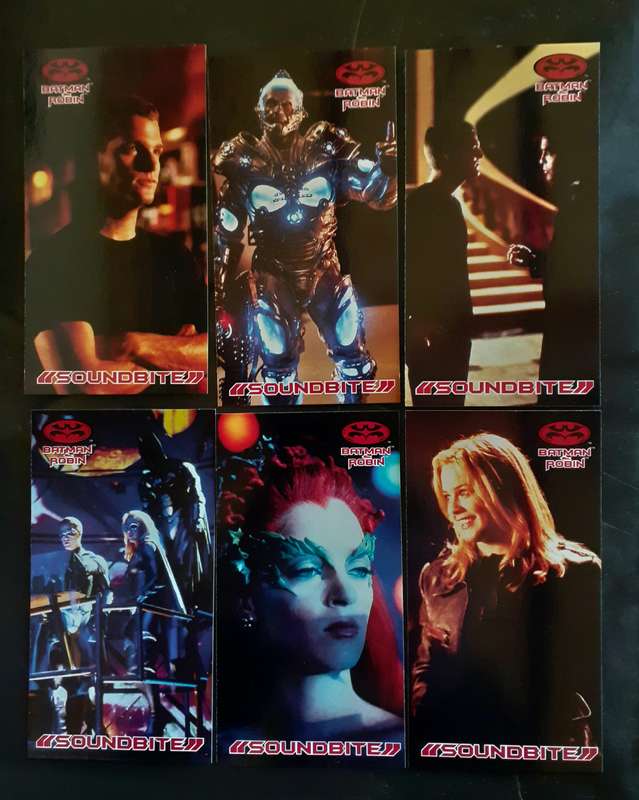 Batman & Robin Collection of 6 Trading Cards