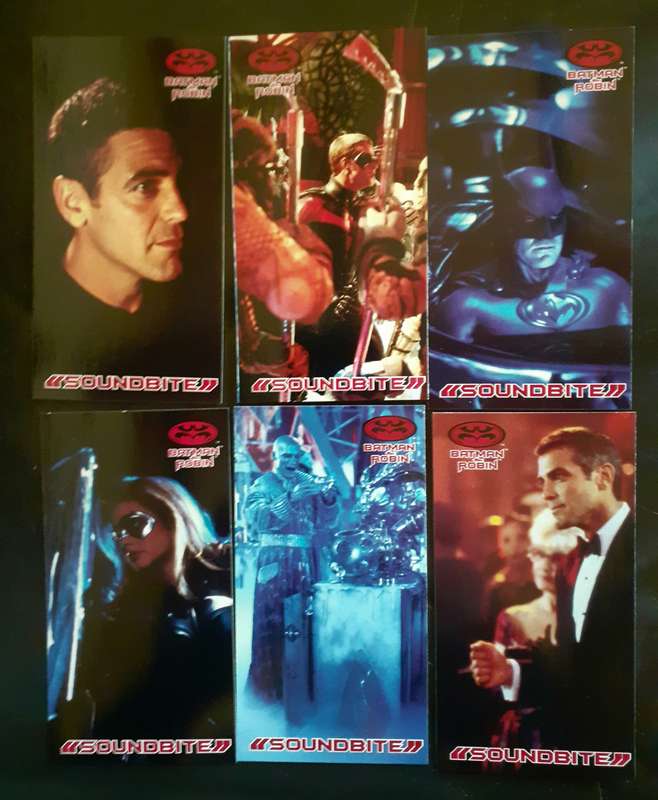 Batman & Robin Collection of 6 Trading Cards