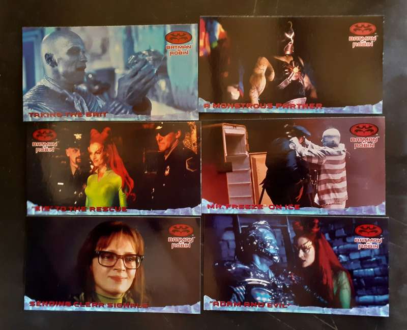 Batman & Robin Collection of 6 Trading Cards