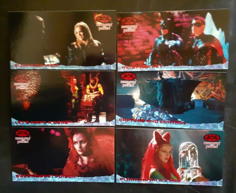 Batman & Robin Collection of 6 Trading Cards