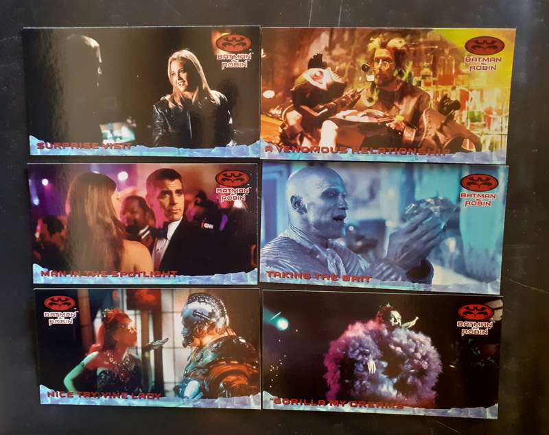 Batman & Robin Collection of 6 Trading Cards