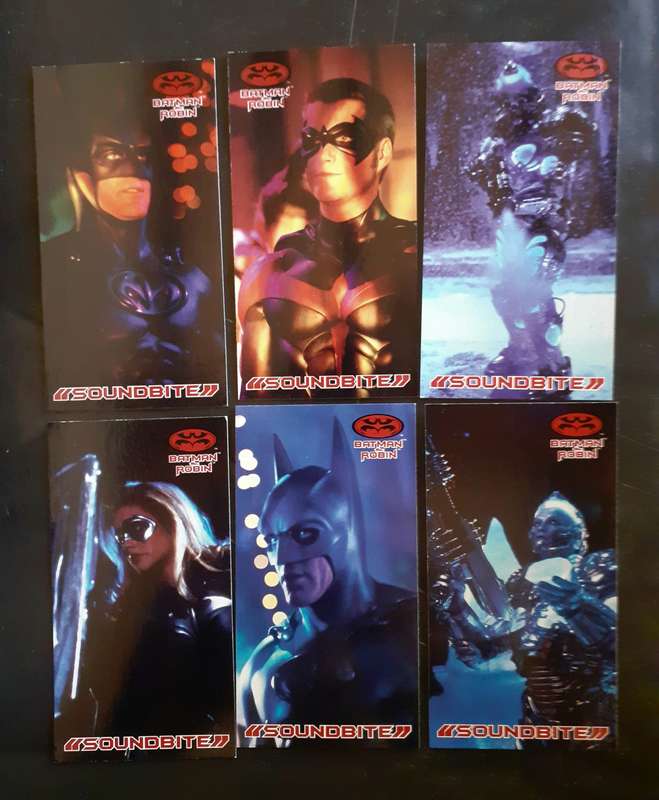 Batman & Robin Collection of 6 Trading Cards