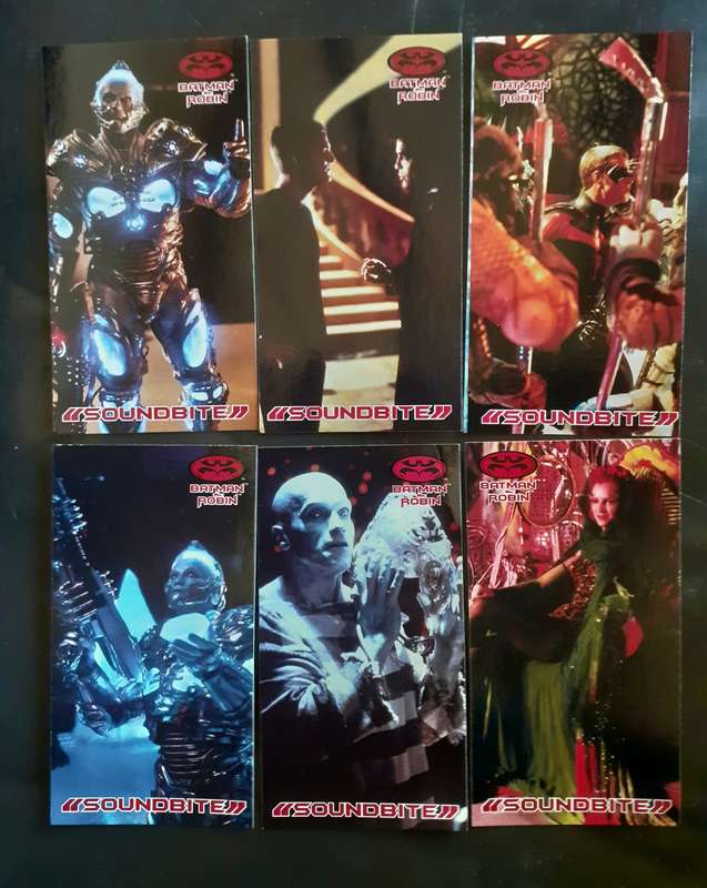 Batman & Robin Collection of 6 Trading Cards