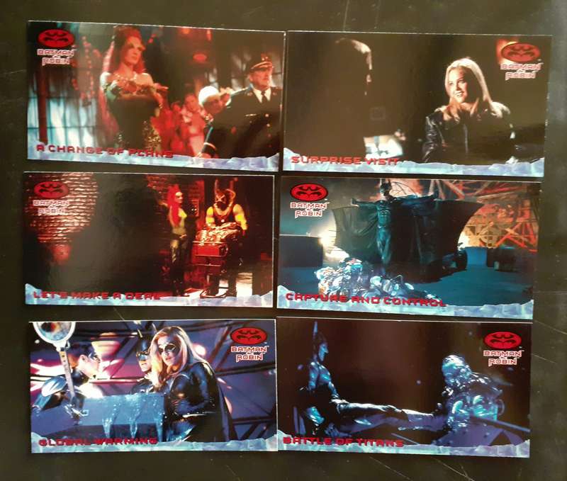 Batman & Robin Collection of 6 Trading Cards