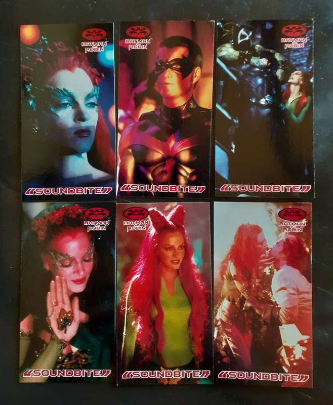 Batman & Robin Collection of 6 Trading Cards