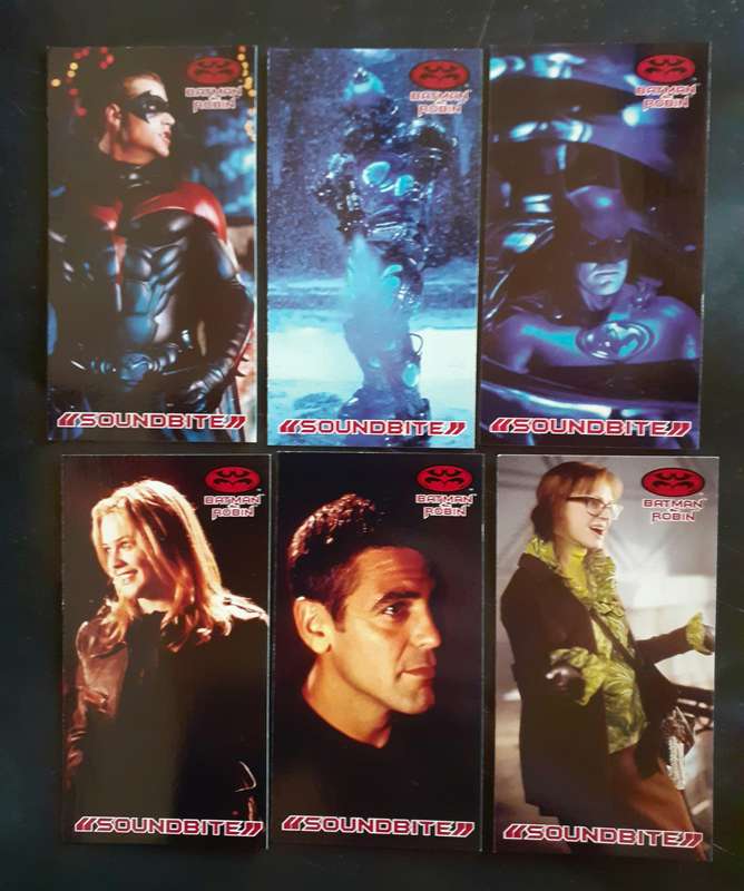 Batman & Robin Collection of 6 Trading Cards