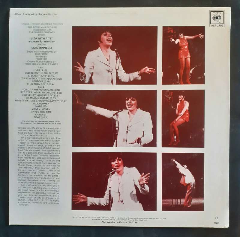 Liza Minnelli - 'Live' LP Vinyl Record