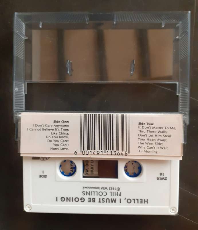 Phil Collins - Hello, I Must Be Going Cassette Tape