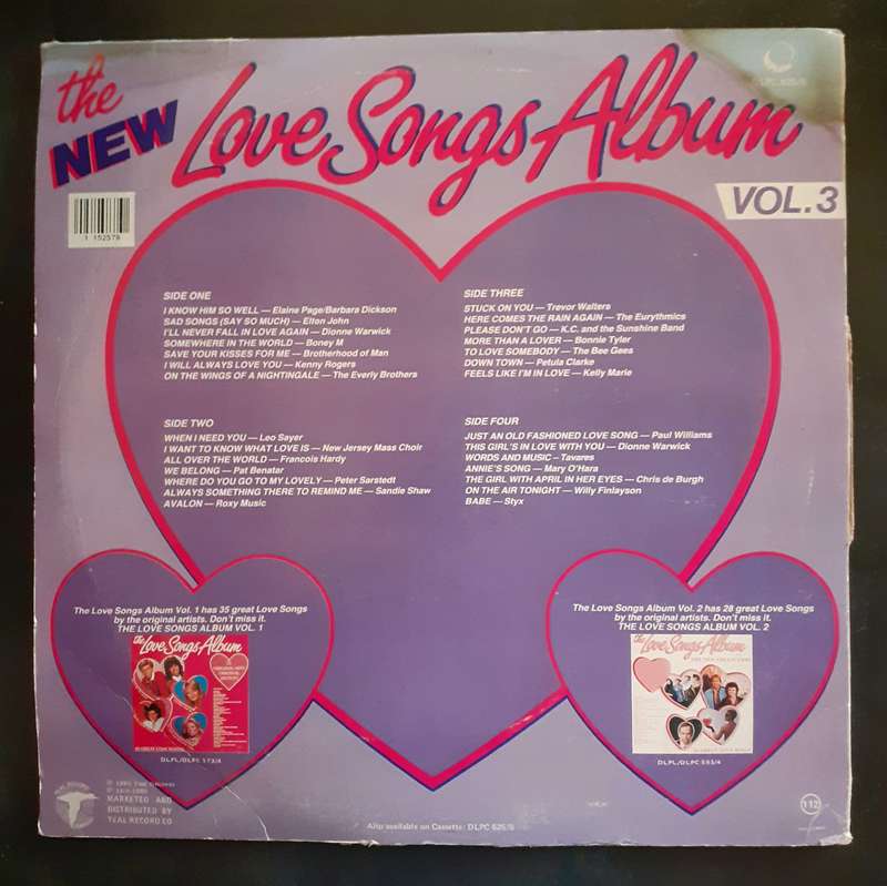 Love Songs Album Vol.3 Double LP Vinyl Record Set