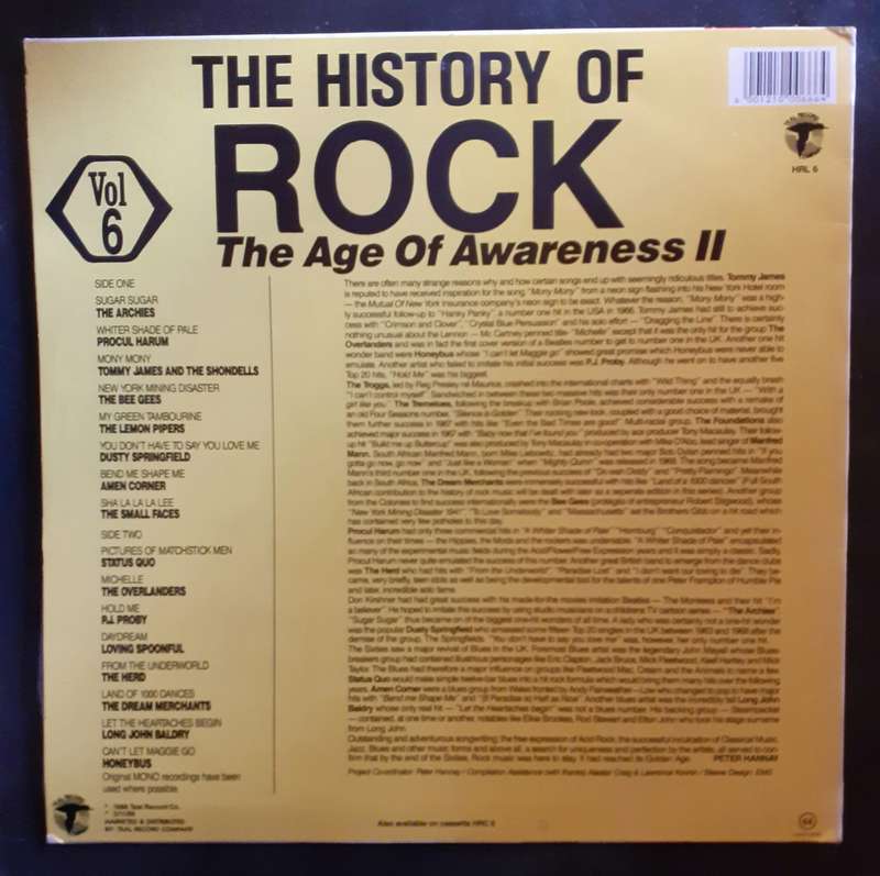 The History of Rock Vol.6 LP Vinyl Record