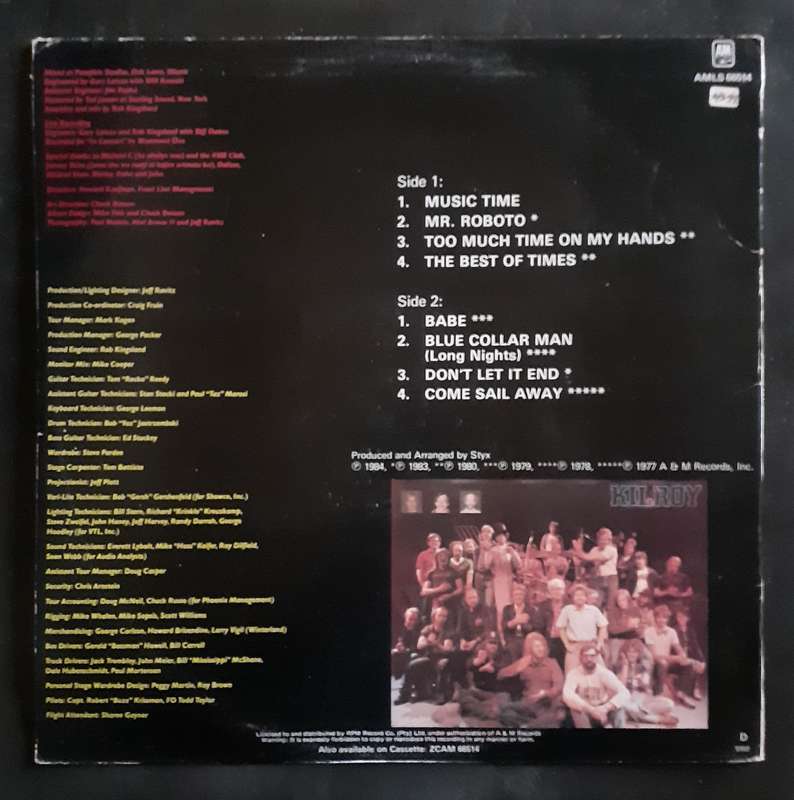 Styx - Caught In The Act Live LP Vinyl Record