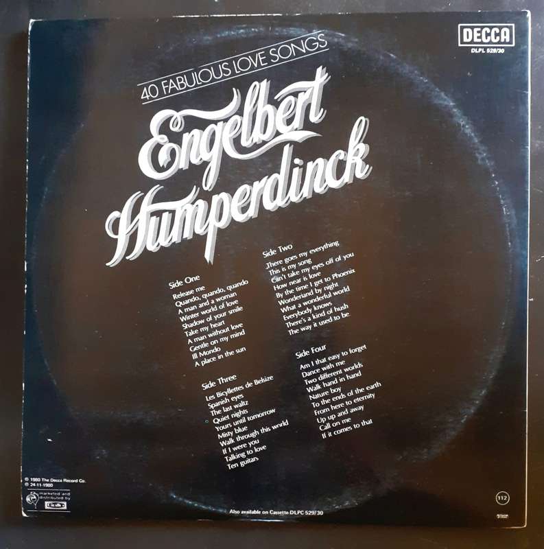 Engelbert Humperdinck - 40 Fabulous Songs Double LP Vinyl Record Set