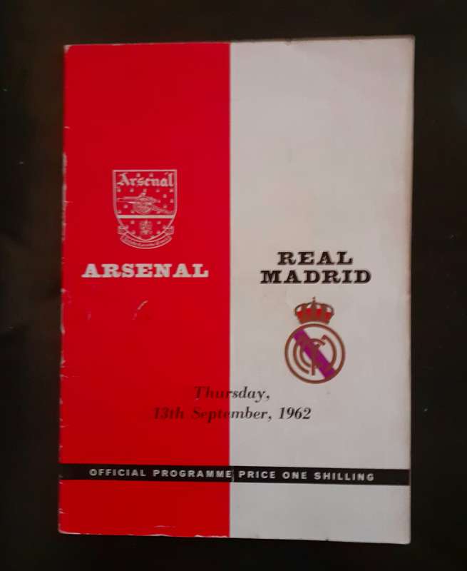 Arsenal vs Real Madrid 1962 Friendly Match Programme