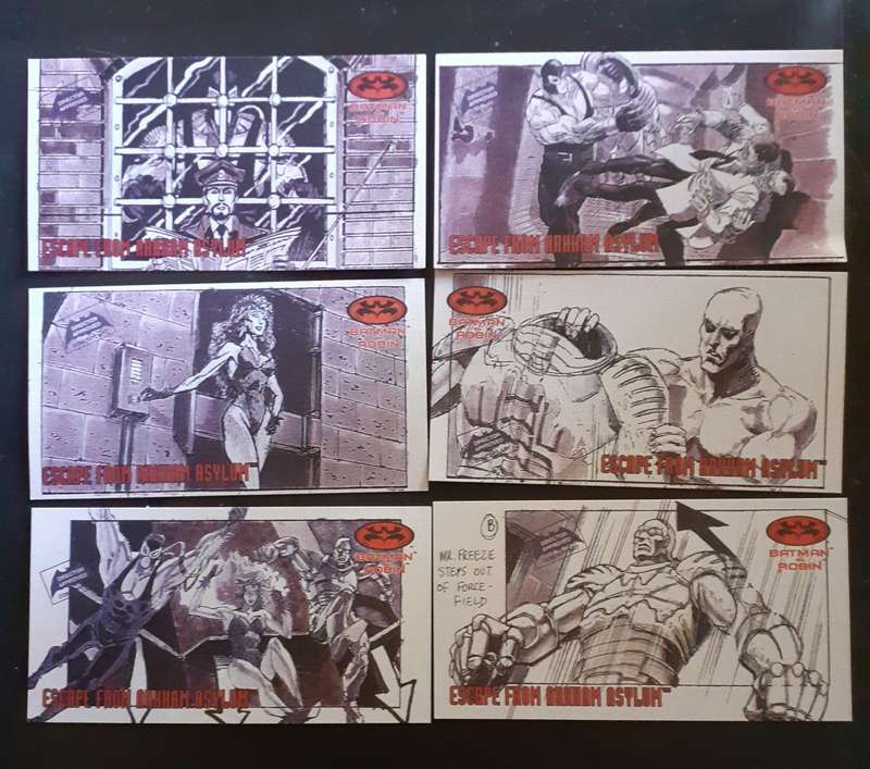 Batman & Robin Storyboards Series 3 Full Set of 6 Trading Cards