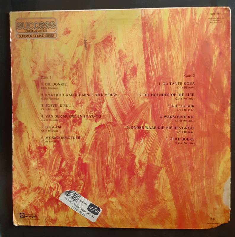 Chris Blignaut en Danie Pretorius - Dis Lekker Om Te Lag LP Vinyl Record
