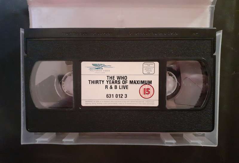 The Who - Thirty Years Of Maximum R & B Live VHS Video Tape