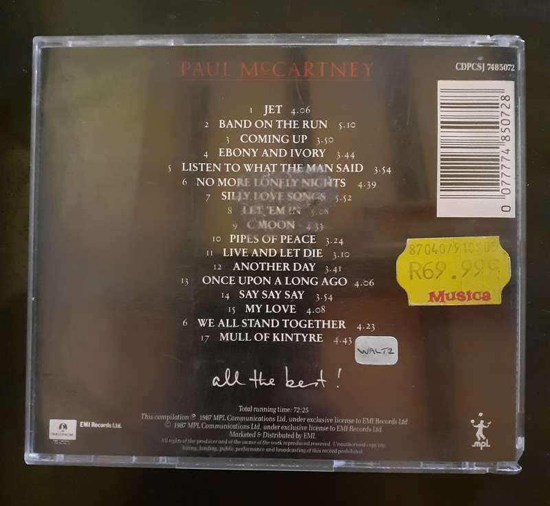 Paul McCartney - All The Best ! (CD)