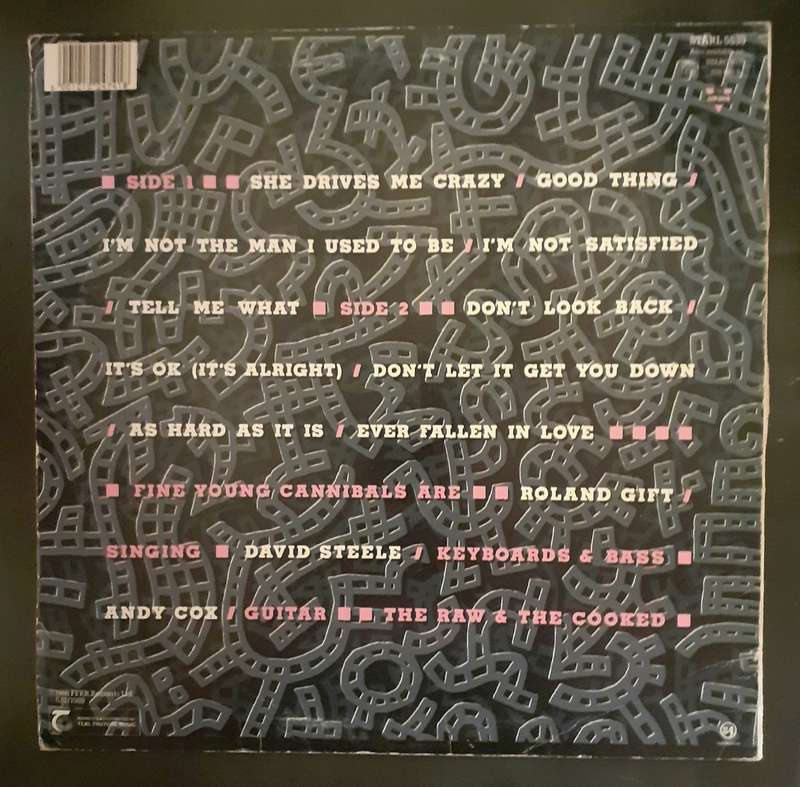 Fine Young Cannibals - The Raw & The Cooked LP Vinyl Record