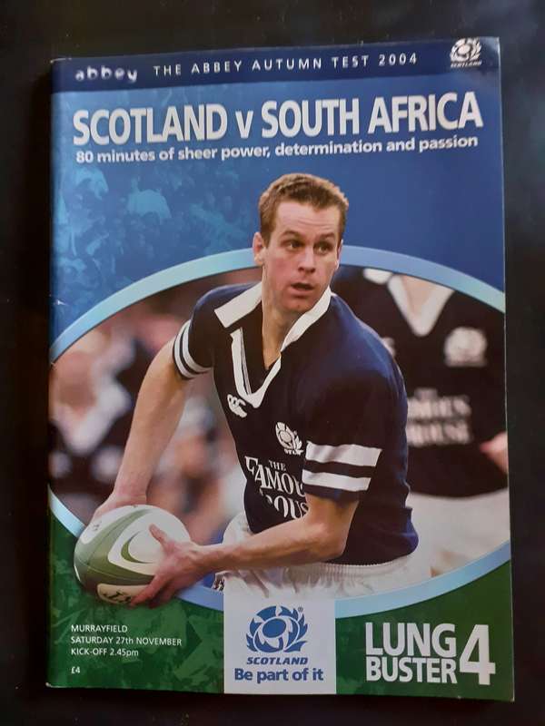 Scotland vs South Africa 2004 Test Match Programme