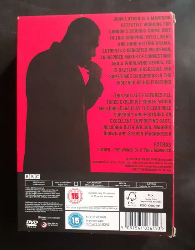 Luther - Idris Elba Series 1-3 Box Set (6 DVD Set)