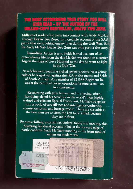 Immediate Action by Andy McNab