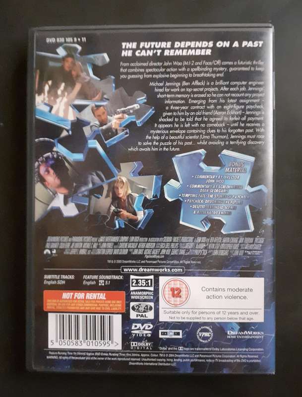 Paycheck - Ben Affleck & Aaron Eckhart (DVD)