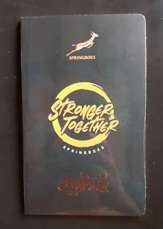 Springboks World Champions 2019 - A5 Size Blank Notebook (New & Sealed)