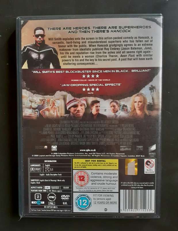 Hancock - Will Smith & Charlize Theron (DVD)