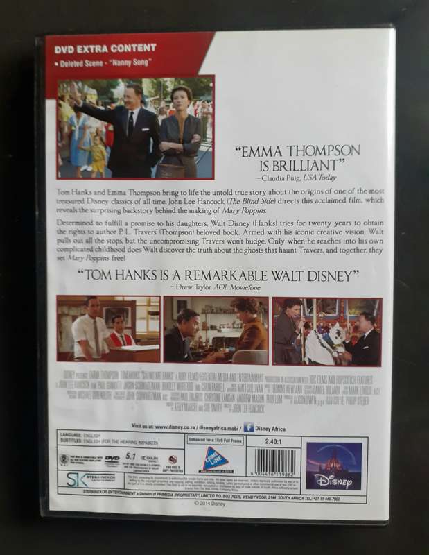 Saving Mr. Banks - Emma Thompson & Tom Hanks (DVD)
