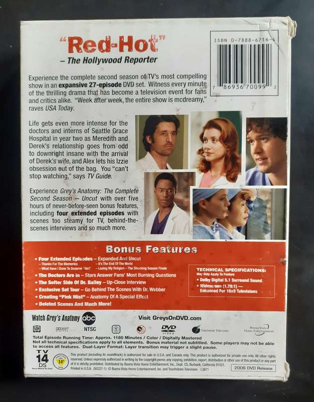 Grey's Anatomy - The Complete Second Series (6 DVD Set)