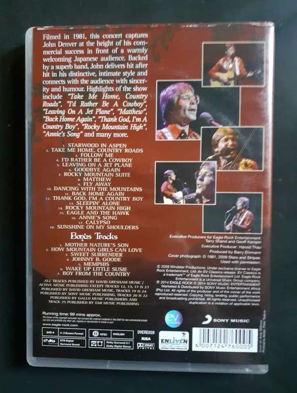 John Denver - Rocky Mountain High - Live in Japan 1981 (DVD)
