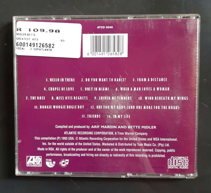 Bette Midler - Experience The Divine - Greatest Hits (CD)