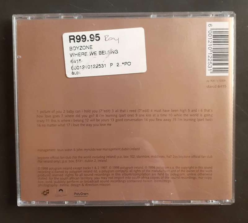 Boyzone - Where We Belong (CD)